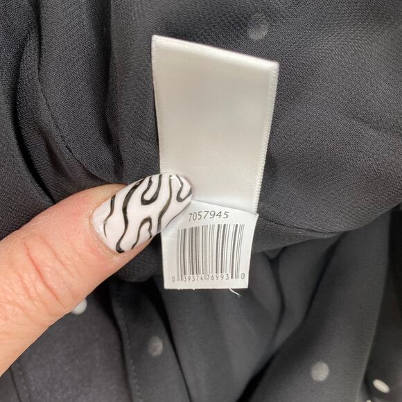 CeCe Bed of Roses Black Polka Dot Bell Sleeve Shift Mini Dress 2 - Picture 10 of 10